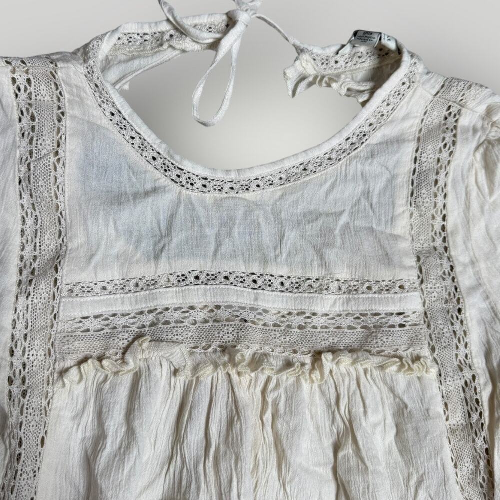 American Eagle High Neck Boho Blouse sz SP - Picture 3 of 6